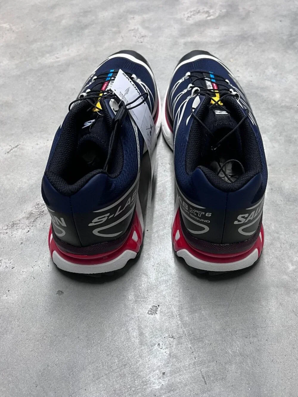 Salomon XT-6 Maritime Blue Black Fiery Red Men's Size 13 L491054 - New